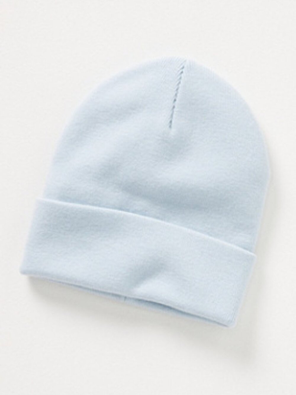 by Anthropologie Light Blue Ribbed Knit Cuffed Beanie Hat One Size